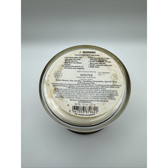 ❄️BATH & BODY WORKS WINTER 3-WICK HOME 14.5 OZ LARGE SCENTED ❄️ - Picture 3 of 3